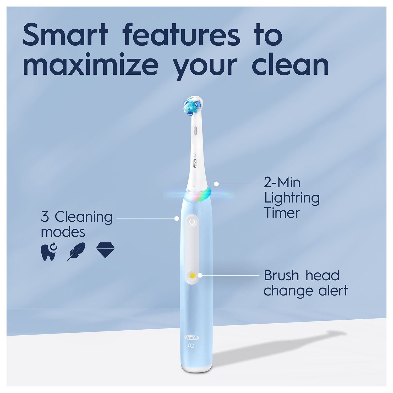 Oral B iO3 Blue Ultimate Clean Electric Toothbrush for Adults - Image 2
