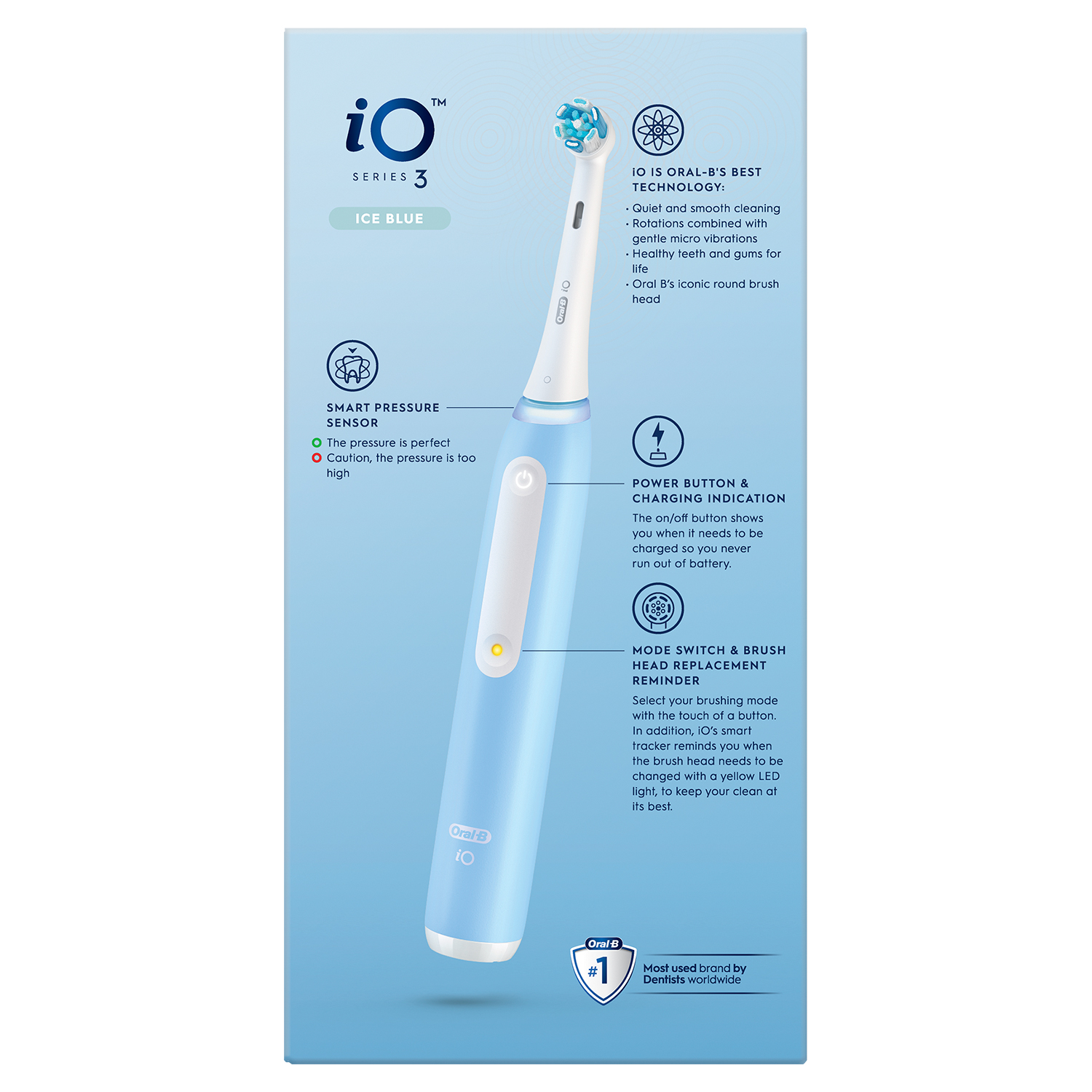 Oral B iO3 Blue Ultimate Clean Electric Toothbrush for Adults - Image 7