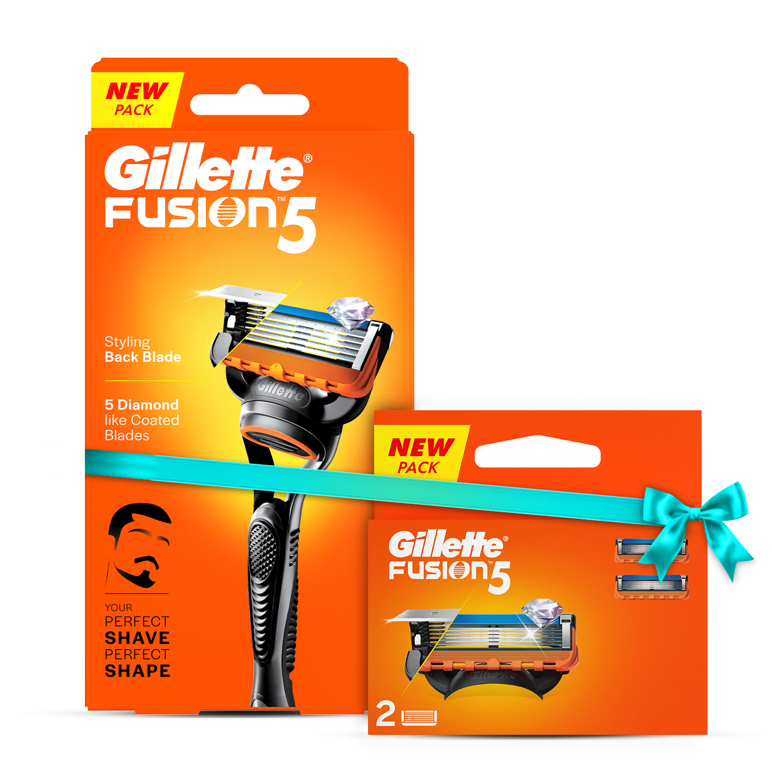 Gillette Fusion Manual Razor, 1 Pc , Gillette Fusion Manual Shaving Razor Blades - 2s Pack (Cartridge)