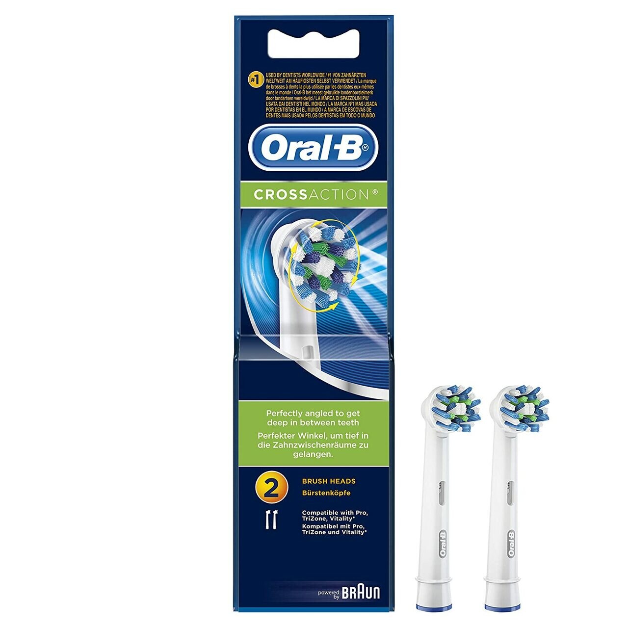 Oral-B Vitality 100 White Criss-Cross Bundle Pack - Electric Toothbrush and Replacement Heads Refills_(Pack of 2) - Image 3
