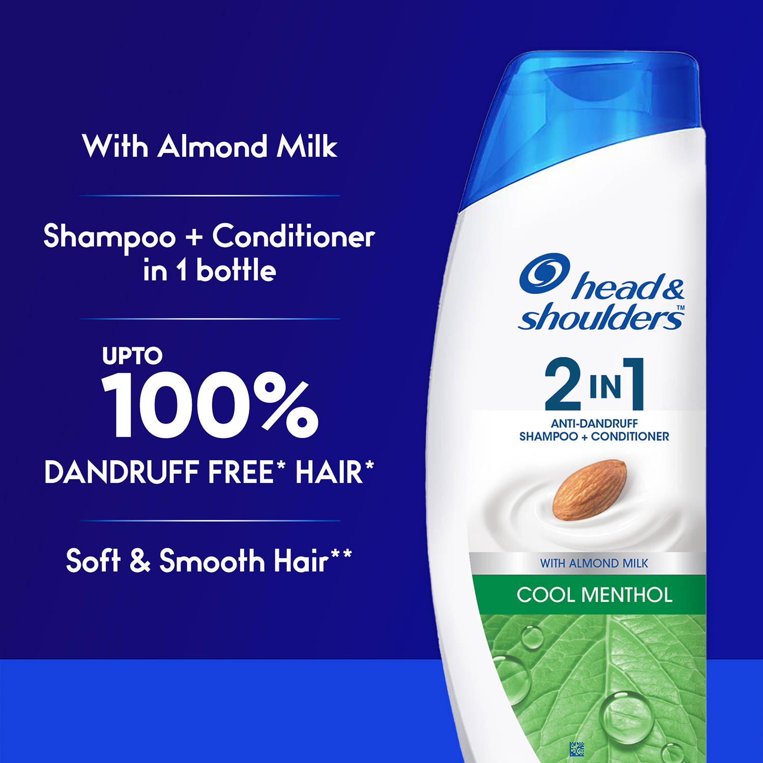 Head & Shoulders 2-in-1 Cool Menthol Anti Dandruff Shampoo + Conditioner for Women & Men, 72 ml - Image 4