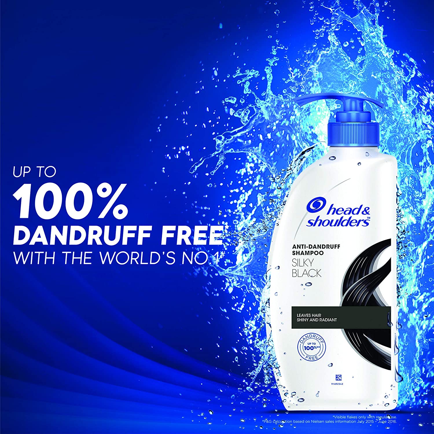 Head & Shoulder Anti-Dandruff Shampoo - Silky Black, 650 ml Bottle - Image 3