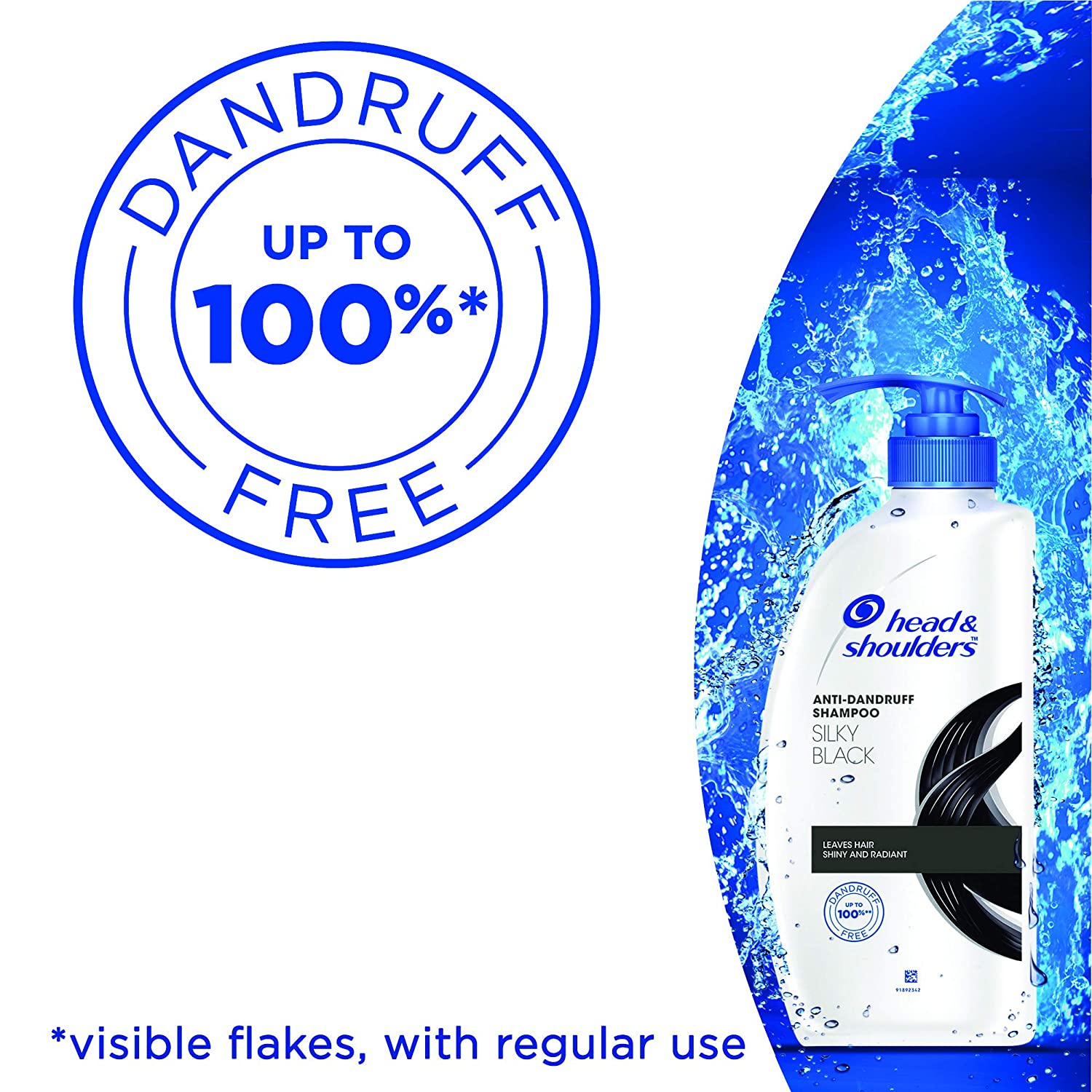 Head & Shoulder Anti-Dandruff Shampoo - Silky Black, 650 ml Bottle - Image 4